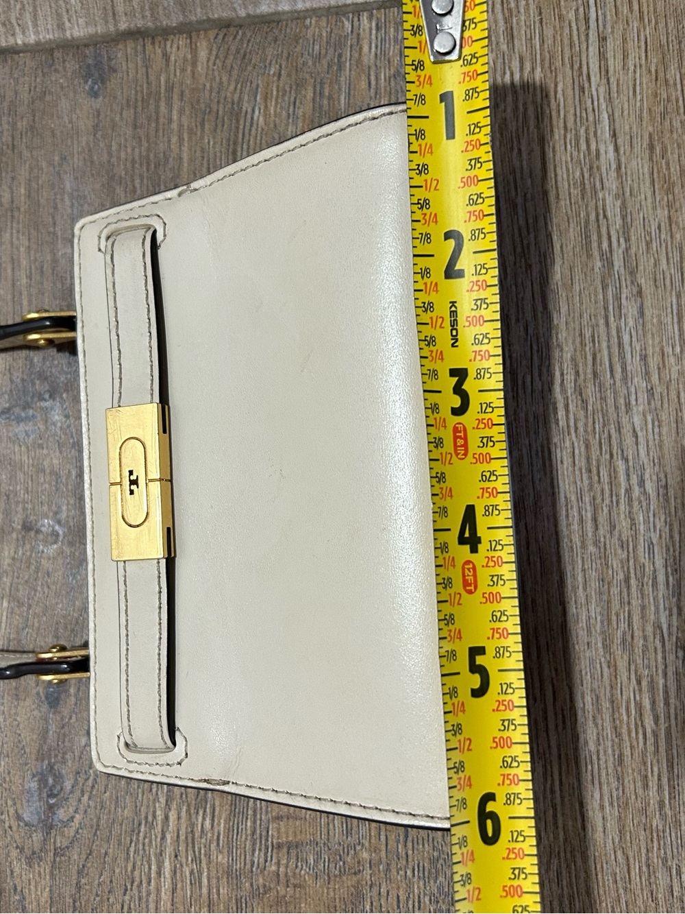 Tory Burch Lee Radziwill Petite Cream Mini Top Handle Crossbody Bag - Picture 8 of 9